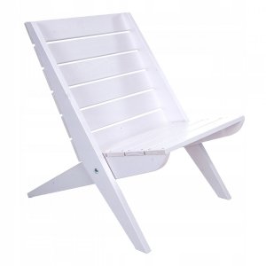 Leżak Fotel drewniany EcoFurn Granny Sosna Biały