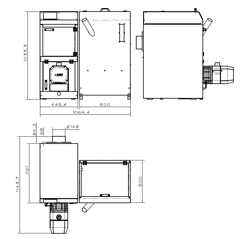 Zestaw adaptacyjny kotła Camino na pellet spełniający EcoDesign i 5 klasę o mocy 20 KW - ecoMax 920