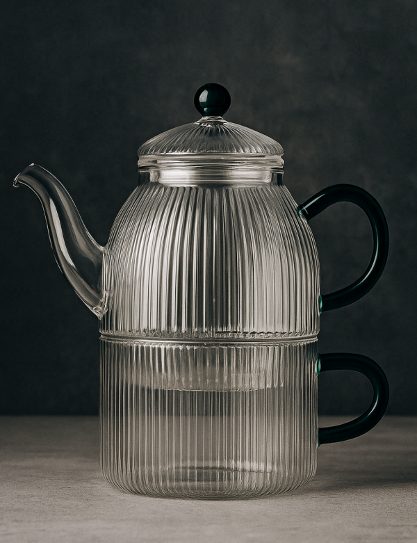 CZAJNIK ZAPARZACZ dzbanek z FILIŻANKĄ ZESTAW DO HERBATY 0,5L na prezent