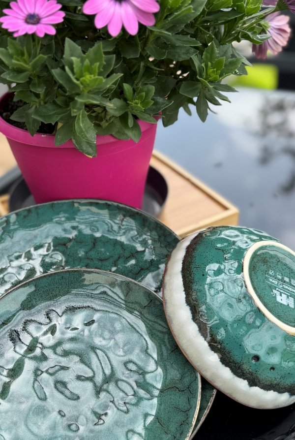 SERWIS OBIADOWY talerze ceramiczne 18 el Zestaw na 6 osób OUTLET