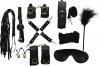 ZESTAW BDSM SET BONDAGE KIT 10 PIECES BLACK GUILTY TOYS