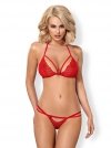 Obsessive 838-SET-3 komplet 2-częściowy czerwony S/M