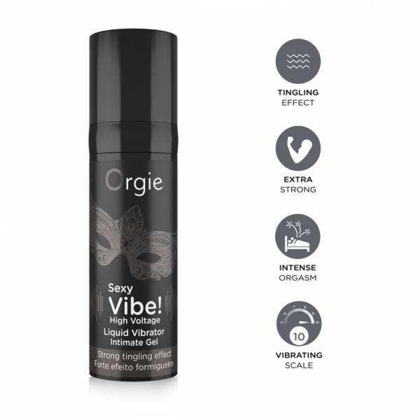 ŻEL STYMULUJĄCY SEXY VIBE! HIGH VOLTAGE - LIQUID VIBRATOR 15 ML
