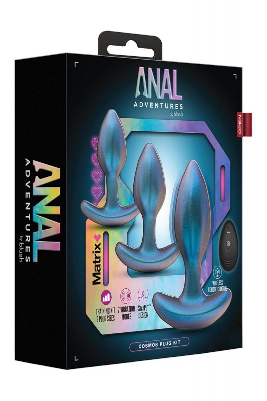 BLUSH ANAL ADVENTURES MATRIX COSMOS PLUG KIT LUNAR BLUE