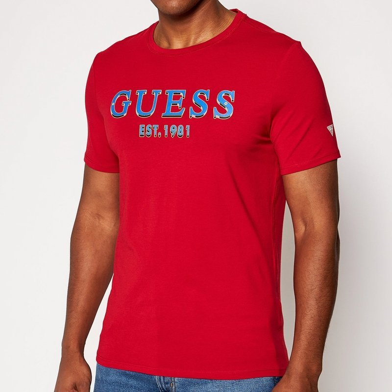 Guess czerwony t-shirt koszulka męska M0BI59J1300