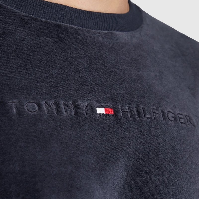 Tommy Hilfiger granatowa bluza męska welurowa UM0UM02670 DW5