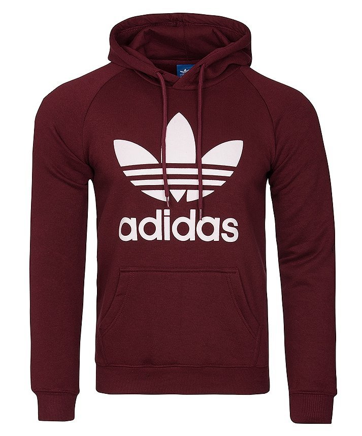 Adidas Originals bordowa bluza męska Orig 3foil Hood BR4177