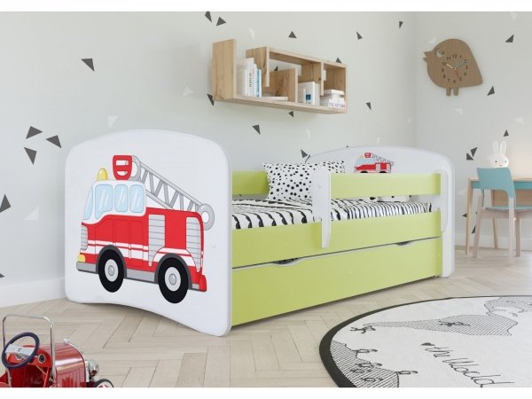 łóżko-dziecięce-straż-pożarna-zielone