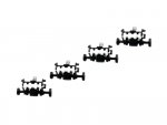 Fuser Delivery Roller / Dolne rolki wyjścia papieru do Samsung ML2160 ML2165 SCX3205 M2020 M2026 M2070 - opak. 4 szt.