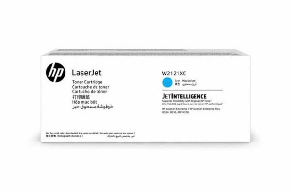 Oryginalny Toner Cyan HP LaserJet Color Enterprise M554, M555, M578 MFP (212XC W2121XC), kompatybilne z W2121X