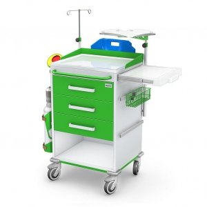 Wózek reanimacyjny REN-03/ST z wyposażeniem - zestaw 1