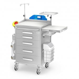 Wózek reanimacyjny REN-05/KO z wyposażeniem
