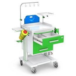 Wózek reanimacyjny OR-3ABS z wyposażeniem