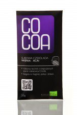 COCOA bio czekolada surowa 70% ACAI & WIŚNIA 50g