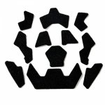 Zestaw rzepów do hełmu FAST/SHC - czarny 