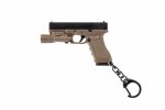 Breloczek pistolet z latarką - Half-Tan