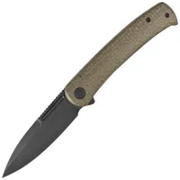 Nóż składany Civivi Caetus Green Burlap Micarta, Black Stonewashed 14C28N (C21025C-3) 