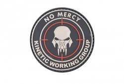 Naszywka 3D - NO MERCY – KINETIC WORKING GROUP - Black