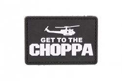 Naszywka 3D - Get to the Choppa - czarna