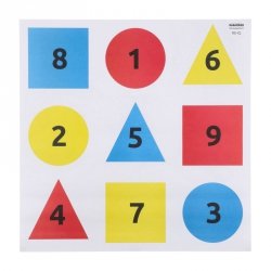 Tarcza strzelecka FBI-IQ trening - pakiet 50szt. (figury, kolory, cyfry)