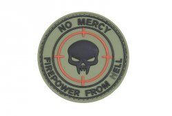 Naszywka 3D - NO MERCY – KINETIC WORKING GROUP - Olive