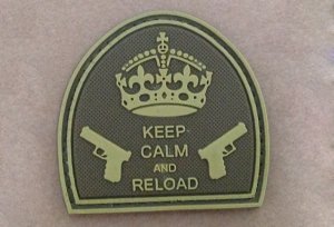 Naszywka - Keep Calm And Reload - Tan