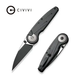 Nóż składany Civivi Starflare Black Aluminium, Black Stonewashed/Satin Nitro-V (C23052-1)