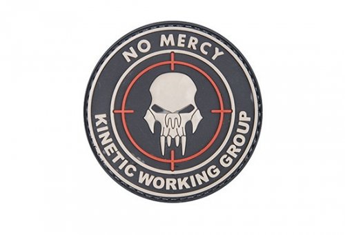 Naszywka 3D - NO MERCY – KINETIC WORKING GROUP - Black