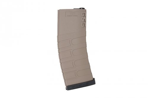 G&amp;G - Magazynek Mid-Cap na 120 kulek do M4 - TAN/czarny