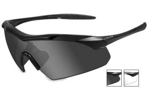 Wiley X - Okulary Vapor Grey/Clear - Black Frame