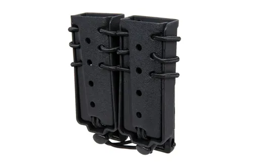 Ładownica na 2 magazynki 9mm Urban Assault Long Quick Pull - Czarna