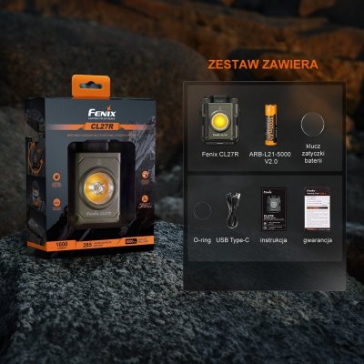 Latarka kempingowa Fenix CL27R - zielona