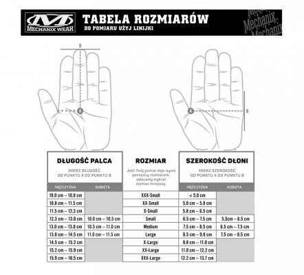 Rękawice M-Pact Covert Glove - Czarny (Roz.M)