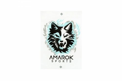 Naklejka AMAROK 50x45 mm - Biała