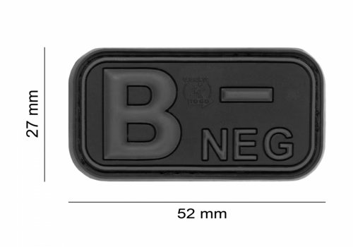Naszywka - Bloodtype Rubber Patch B Neg 