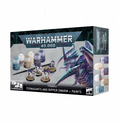 Tyranids - Termagants and Ripper Swarm + Paints Set