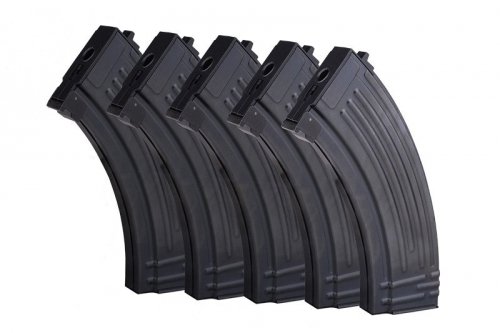 E&amp;L - Zestaw 5 magazynków Mid-Cap na 120 kulek do AK