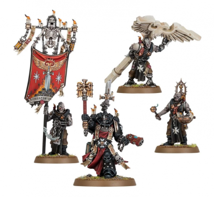 Black Templars - Chaplain Grimaldus &amp; Retinue