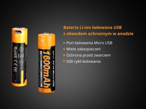 Akumulator 14500 1,5V 1600mAh USB (ARB-L14U)