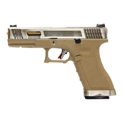 WE - Replika GBB G-Force 17 Gold Barrel - Srebrny/Piaskowy