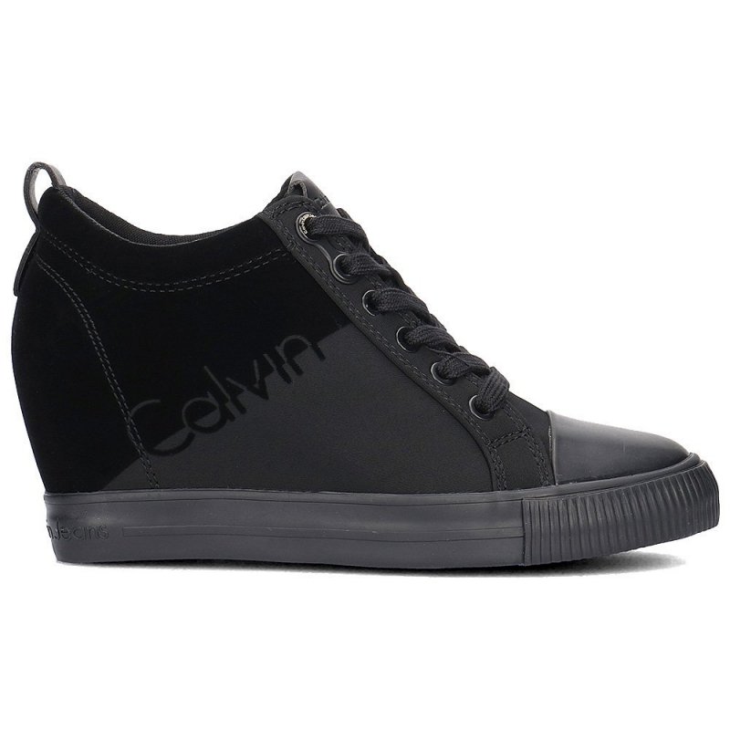 Calvin Klein Jeans buty sneakersy trampki damskie rory nylon-flocking /R0647