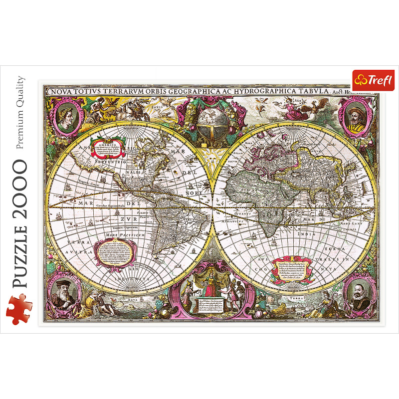 Puzzle 2000 Trefl 27095 Mapa Ziemi 1630