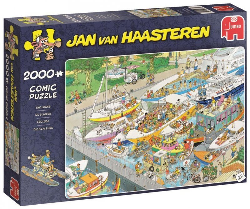 Puzzle 2000 Jumbo 19068 Jan van Haasteren - Śluza Wodna