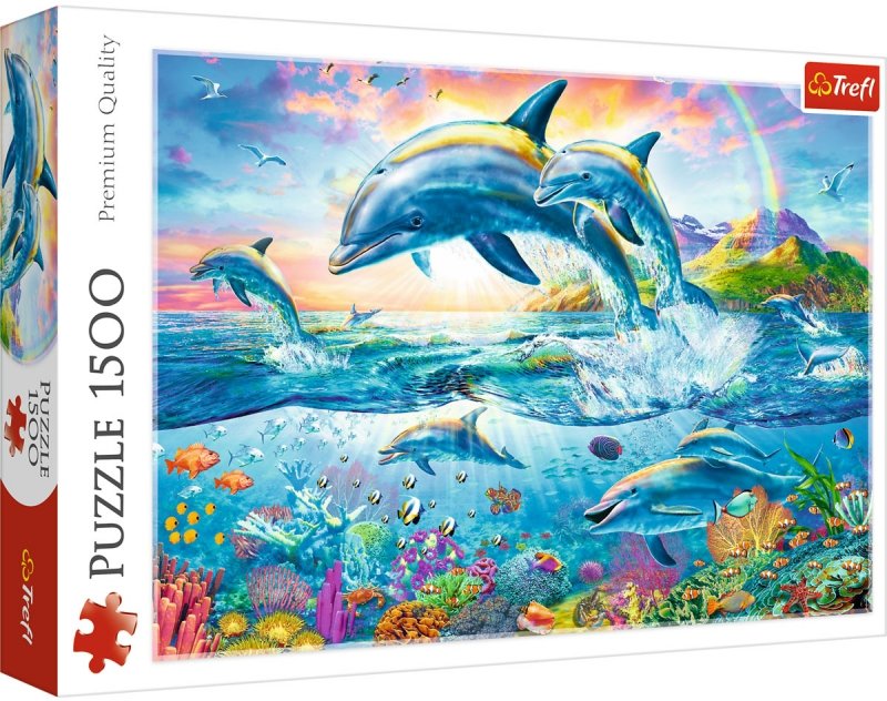 Puzzle 1500 Trefl 26162 Rodzina Delfinów