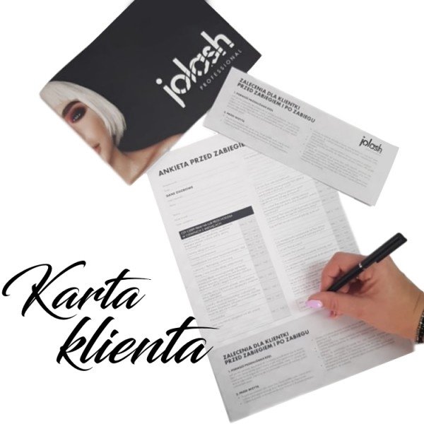 Karta klienta - Laminacja brwi - 10szt