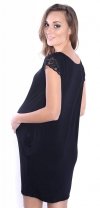 Elegancka sukienka ciążowa z koronką „Klara” 9070 czarny 2