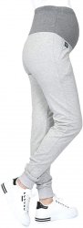 MijaCulture Wygodne spodnie dresowe ciążowe Coco M003 melanż3