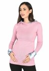 MijaCulture – 3 w 1 bluza ciążowa i do karmienia „Neli” M007 róż
