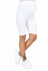 MijaCulture - wygodne krótkie legginsy ciążowe 4008/M25 biały