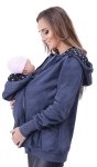 MijaCulture - 3 w1 bluza 3D ciążowa i do noszenia dziecka  4046/M50 jeans
